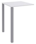 Table Lounge - L80xH105xP80 cm - 2 pieds alu - plateau blanc perle