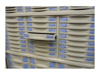 Module 8 tiroirs pour armoire à rideaux - hauteur 50 mm - gris