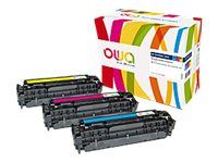 Cartouche laser remanufacturée HP 305A - pack de 3 - cyan, magenta, jaune - Owa