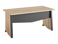 Bureau MAMBO - 140 cm - Pieds panneaux - Chêne Sonoma/noir
