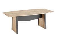Table de réunion tonneau MAMBO - Chêne Sonoma/noir