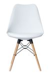 Chaise DOGEWOOD - Pieds bois hêtre - blanc - pack de 2