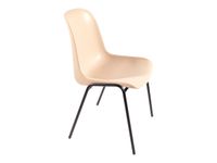 Chaise CHARLOTTE - pieds noirs avec accroches - coque M1 (non feu) - beige