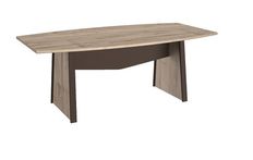 Table de réunion tonneau MAMBO - Chêne/chocolat