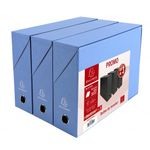 Exacompta - 3 boites de transfert - dos 90 mm - papier toile - disponible dans différentes couleurs