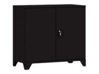 Armoire démontable à portes battantes avec pieds - 80x80 cm - noir vernis