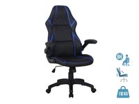 Fauteuil gamer RACER SPEED - accoudoirs rabattables - noir et bleu