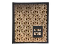 Exacompta - Livre d'or 140 pages tranche or - 21x19cm - PALMYRE noir ass