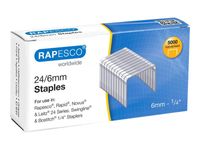 Rapesco - Boîte de 5000 agrafes 24/6 - jusqu'à 20 feuilles