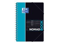 Oxford Etudiants - Cahier Nomadbook B5 (19 x 25 cm) avec pochettes 3 rabats - 160 pages - petits carreaux (5x5 mm) - double spirale - disponible dans différentes couleurs