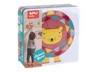 Apli Kids - Boîte métallique jeu de gommettes - lion