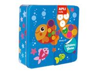Apli Kids - Boîte métallique jeu de gommettes - poisson