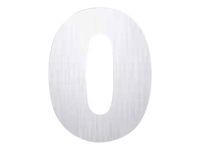 Pickup Alu Brosse - Étiquette autocollante 145 mm - Chiffre 0