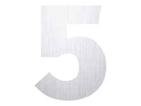 Pickup Alu Brosse - Étiquette autocollante 145 mm - Chiffre 5