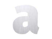 Pickup Alu Brosse - Étiquette autocollante 145 mm - Lettre A