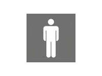 Pickup Home 3D - Plaque Acrylique Hommes - 9 x 9 cm - blanc