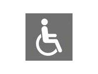 Pickup Home 3D - Plaque Acrylique Handicapés - 9 x 9 cm - blanc