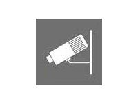 Pickup Home 3D - Plaque Acrylique Surveillance caméra - 9 x 9 cm - blanc