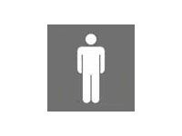 Pickup Home 3D - Plaque Acrylique Hommes - 9 x 9 cm - gris