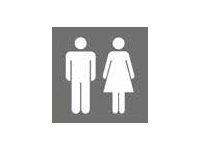 Pickup Home 3D - Plaque Acrylique Femmes/Hommes - 9 x 9 cm - gris