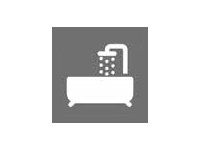 Pickup Home 3D - Plaque Acrylique Salle de bain - 9 x 9 cm - bois