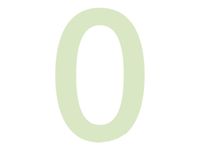 Pickup Glow in the dark - Étiquette autocollante phosphorescente 100 mm - Chiffre 0