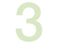 Pickup Glow in the dark - Étiquette autocollante phosphorescente 100 mm - Chiffre 3