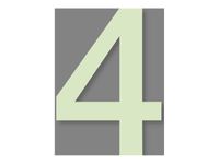 Pickup Glow in the dark - Étiquette autocollante phosphorescente 100 mm - Chiffre 4