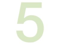 Pickup Glow in the dark - Étiquette autocollante phosphorescente 100 mm - Chiffre 5