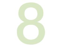 Pickup Glow in the dark - Étiquette autocollante phosphorescente 100 mm - Chiffre 8