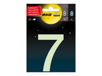 Pickup Glow in the dark - Étiquette autocollante phosphorescente 75 mm - Chiffre 7