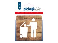 Pickup Home 3D - Plaque Acrylique Local poubelles - 9 x 9 cm - bois