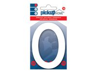 Pickup Home 3D Rio - Étiquette autocollante 100 mm - Chiffre 0 -  blanc