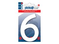 Pickup Home 3D Rio - Étiquette autocollante 100 mm - Chiffre 6 -  blanc