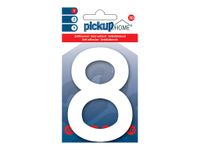 Pickup Home 3D Rio - Étiquette autocollante 100 mm - Chiffre 8 -  blanc