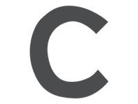 Pickup Home 3D Rio - Étiquette autocollante 100 mm - Lettre C - blanc