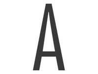 Pickup Home 3D Stockholm - Étiquette autocollante 90 mm - Lettre A - gris