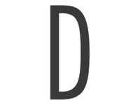 Pickup Home 3D Stockholm - Étiquette autocollante 90 mm - Lettre D - gris