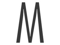 Pickup Home 3D Stockholm - Étiquette autocollante 90 mm - Lettre M - gris
