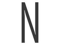 Pickup Home 3D Stockholm - Étiquette autocollante 90 mm - Lettre N - gris