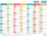 Calendrier Lecas Classique Color - 1 année sur 2 faces - 42 x 32 cm