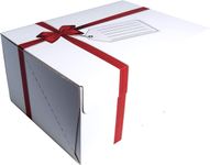 Bankers Box Christmas - 20 Boîtes d'expédition motif nœuds rouges - 35 cm x 24 cm x 16 cm 