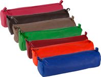 Clairefontaine - Trousse ronde - cuir teinté - disponible dans différentes couleurs