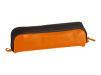 Clairefontaine - Trousse rectangulaire - cuir - bicolore orange/marron