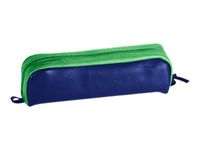 Clairefontaine - Trousse rectangulaire - cuir - bicolore bleu/vert