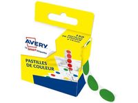 Avery - 150 Pastilles adhésives - vert - diamètre 15 mm - boîte distributrice