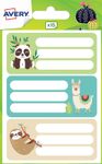 Avery - 15 Étiquettes scolaires lama/cactus