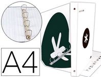 Antartik - Classeur à anneaux - Dos 40 mm - A4 - pour 225 feuilles - blanc