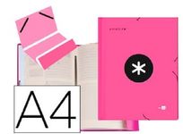 Antartik - Trieur 12 positions - A4 - rose fluo