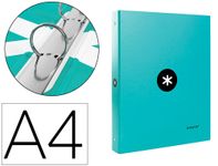 Antartik - Classeur à anneaux - Dos 40 mm - A4 - pour 225 feuilles - turquoise